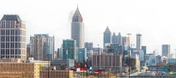Atlanta, Georgia skyline with recognizable buildings and towers