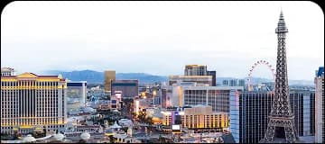 Las Vegas, Nevada, skyline with the Stratosphere Tower and other buildings